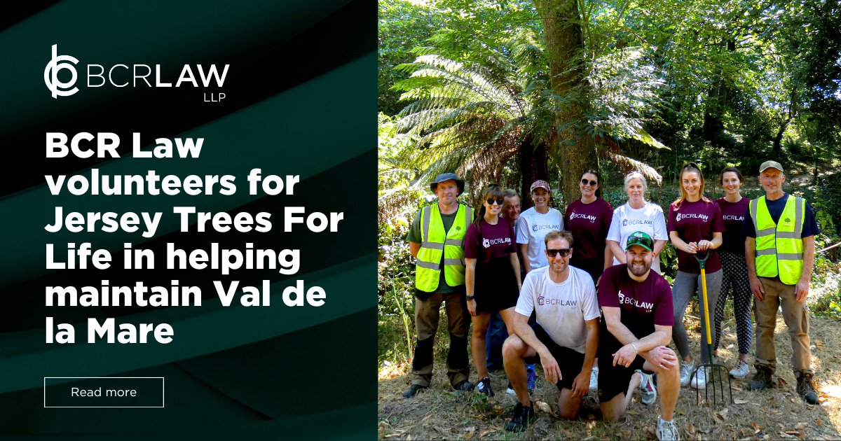 Our team took part in a CSR and team building day by volunteering for <a href="/Jerseytrees/">Jersey Trees for Life</a> as part of our partnership with the charity to support the local environment and tackle the climate crisis. Read more: bit.ly/3zWFYxr