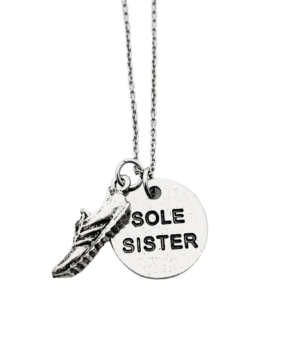 TheRunHomeGifts's tweet photo. Thank you, Sole Sister! 
.
Pewter Sole Sister Charm with Pewter Shoe and Stainless Steel Cable Chain available at @therunhome's #handmadeatamazon Shop!
Clickable link in bio:
https://t.co/a0n8ad4XSx
. 
#solesister #solesisters #trainingpartner #bff # https://t.co/wUaSVrmjNC