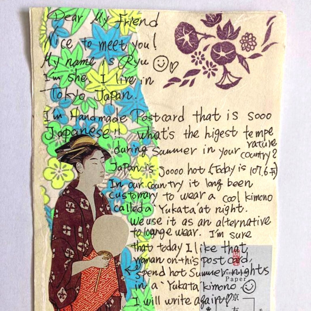 frommetoyou01's tweet photo. Another of our postcard competition shortlist, this beautiful artistic entry from Ryu in Japan ❤️🤍. @MirandaKeeling felt it deserved a special mention and had this to say about the entry ⬇️
'Such a delight - a window into her life'
#WritingCommunity #PostcardAddict https://t.co/gqglZEulKg