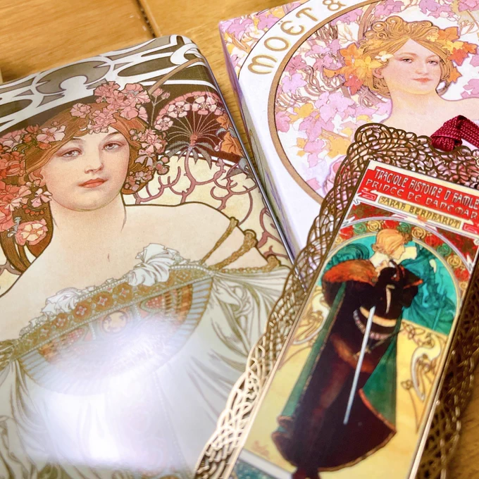 ミュシャ展いてきた!チョコと和三盆としおり 