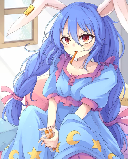 人参を食べる清蘭ちゃん 