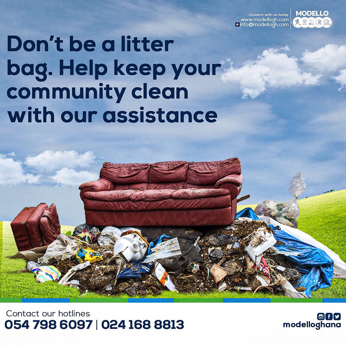modelloghana's tweet photo. We have the strength to work, clear your waste and dirt. If it has to be done, leave the responsibility to us
Secure a spot with us now ☎️📝
#wastemanagementsolution #wastemanagementcompany #wastemanagementservices
#wastepickers #wasteplastic #wasteprevention #wastepicker https://t.co/tbLVzTHEGV