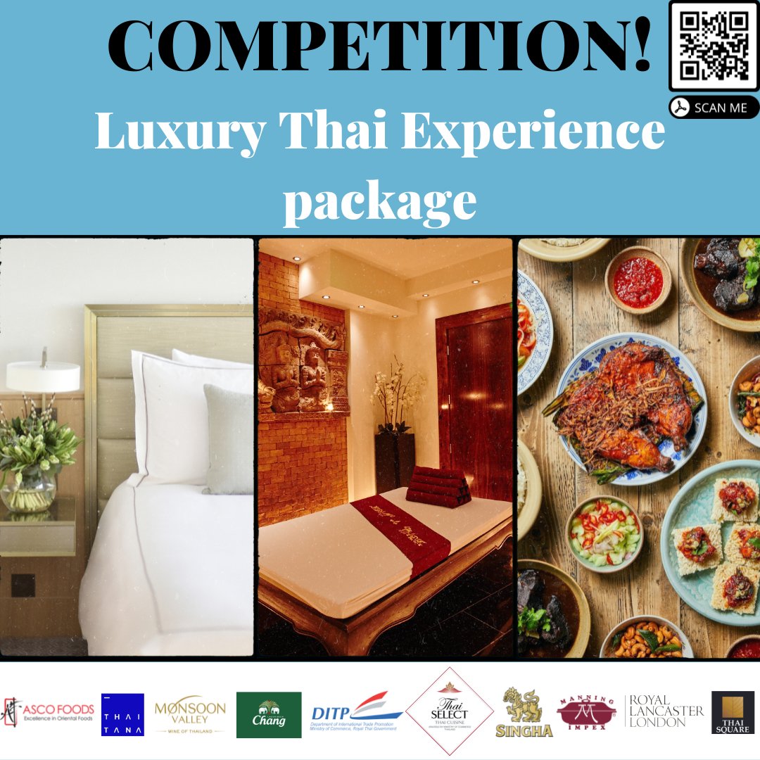🚨 COMPETITION ALERT! 🚨
Want to be in with the chance of winning a luxury Thai experience in London? Enter by visiting and sharing your experience at a Thai SELECT restaurant near you: thaiselectuk.thaitradelondon.com/thai-restauran…

Use the hashtag #thaiselectuk2022 and make sure to tag us!