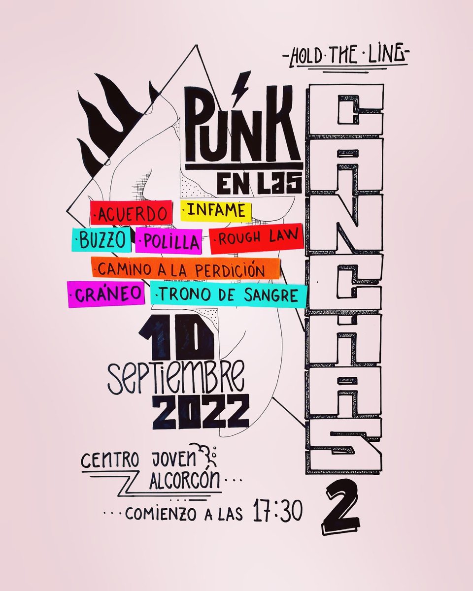 El 10 de septiembre el planazo es acercarte al Punk en las canchas II en Alcorcón.

Una tarde de punk y hardcore, en la calle, gratis y apoyando causas antirrepresivas. En el extrarradio hay mucho más que los grandes festivales, que se note!
#alcorcon #punk #hardcore #zapatilla