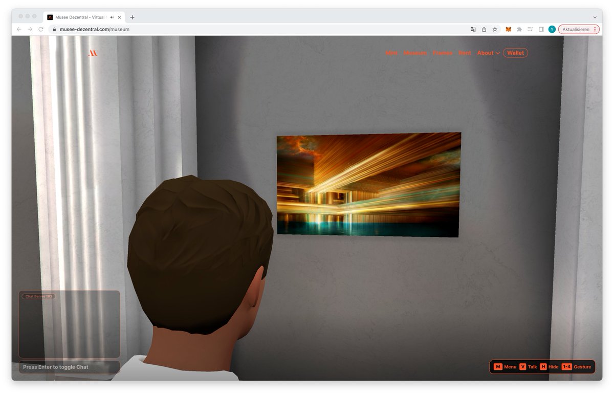 Just found my artwork "beyond" in <a href="/museedezentral/">Musee Dezentral 🏛 NFT Art Museum in the Metaverse</a> Thanks to <a href="/collective_flux/">FLUX COLLECTIVE</a> 🙏❤️
#NFTs #NFTartist #giovannicastell
