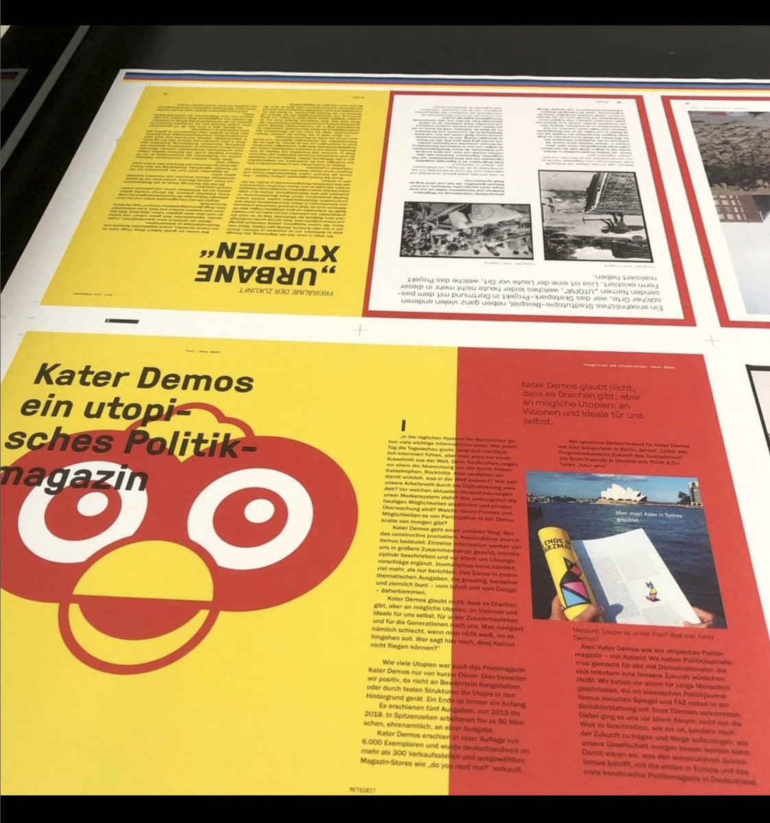 Am 01.09. erscheint die 0. Ausgabe des Meteorit-Magazins. Das Magazin für Utopien schreibt u.a. über ein (jetzt wird's meta) Magazin für Utopien, <a href="/KaterDemos/">Kater Demos 🐱</a>! Freue mich auf die "Nullnummer", wie die 0. Ausgabe eines Magazins so schön heißt! 🥳
instagram.com/meteoritmagazi…