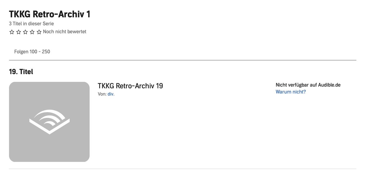 lloreene's tweet photo. @AmazonHelp oh, ja meine frage war tatsächlich nicht sehr klar. ich meinte die neuen klassiker wie TKKG etc. werden bei mir in der übersicht angezeigt, dann aber nicht abspielbar. https://t.co/eryJYDG6jZ