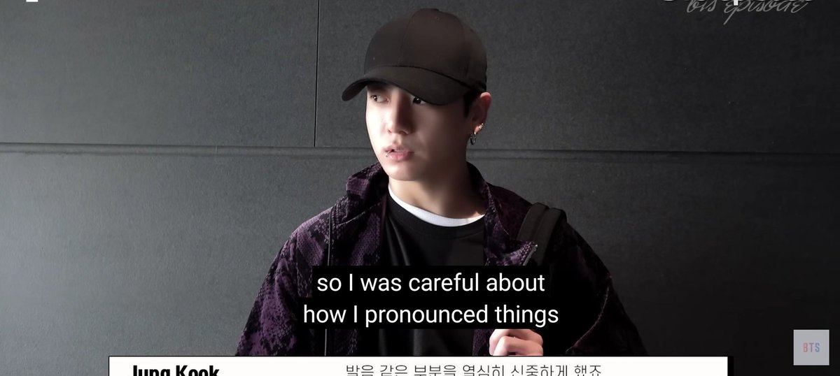 wangteaco's tweet photo. "I put a lot of effort into my english pronunciation. I tried to make it sound more familiar and less awkward for people who'll listen to the song. So i was careful about how i pronounced things" ㅡ 220816, Jeon Jungkook In Bad Decisions Recording Sketch https://t.co/L1h28IxoPG