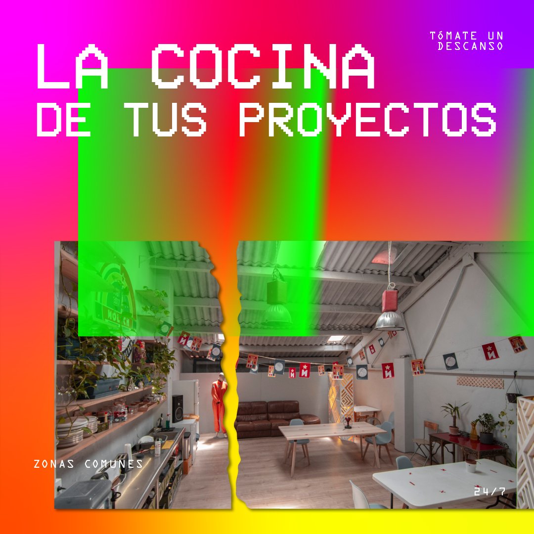 espacionolich's tweet photo. Hey, ¡no todo es currar! Tómate un descanso para comer, beber algo refrescante y hablar con los demás tripulantes. La nave #NOLICH es el espacio perfecto para ello, sino mira qué cocina más cool tenemos. 🌮

#coworking #coworkingspace #coworkingvalencia #valencia #freelance https://t.co/mHCVXU7Z9C