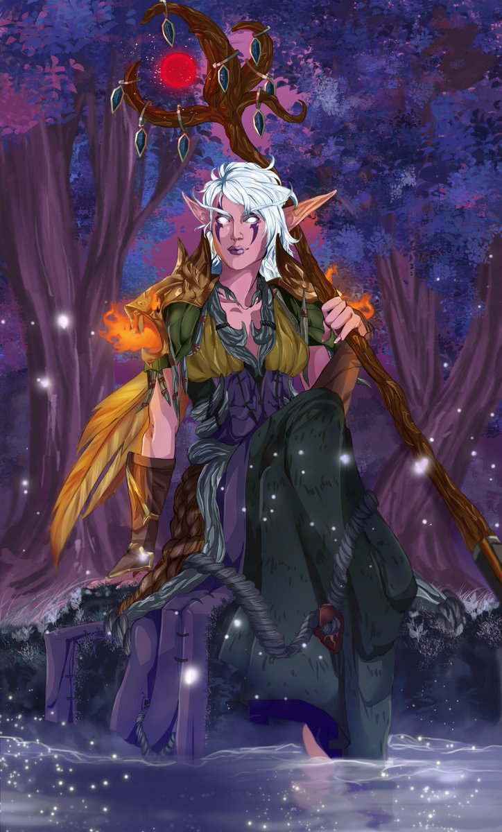 such a very old artwork of a nightelf druid

#MightOfNightElves