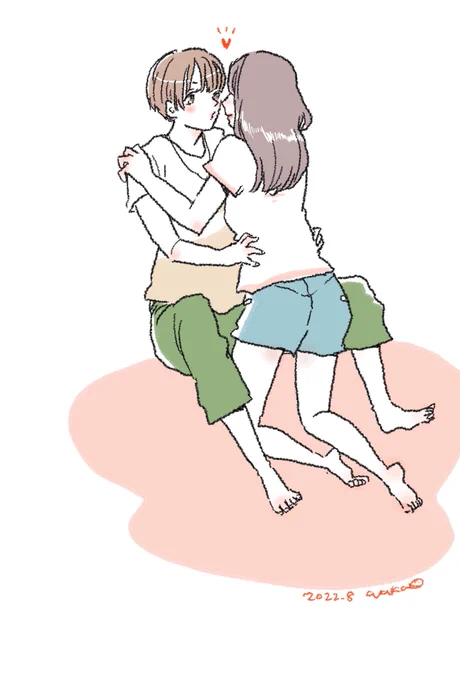 ちゅー待ち彼女。 #落書き 