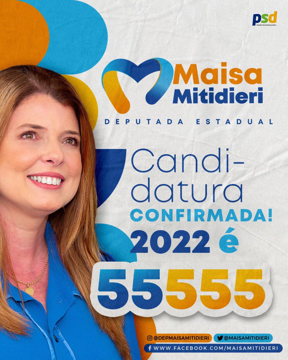 MaisaMitidieri's tweet photo. Vamos juntos e juntas para construir, mais uma vez, um mandato “Por Sergipe, por você e pelas mulheres” do nosso estado! 💪🏻💙

Por mais mulheres na Política e nos espaços de poder! 👧🏻👩🏿🧑🏻‍🦱👩🏾‍🦰🧓🏽✊

#MaisaMitidieri55555 #mulheresnocomando #mulheresnapolitica #psdsergipe #psdmulher https://t.co/vVsL2bR5bR