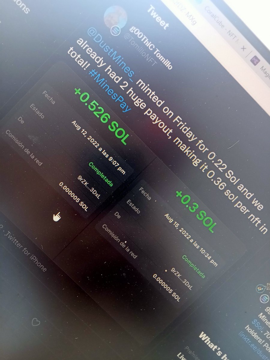 Cryptorolfe's tweet photo. Over at @DustMines_ we as a community are killing the solana scene great games! Great team ๐ awesome community let's make more together LFG
payouts always received fast and on time oh and the highest paying!!
Let's goo #SolanaNFT #SolanaCommunity #SolanaAirdrop
#pulloutgang https://t.co/0hrPSGVpDB