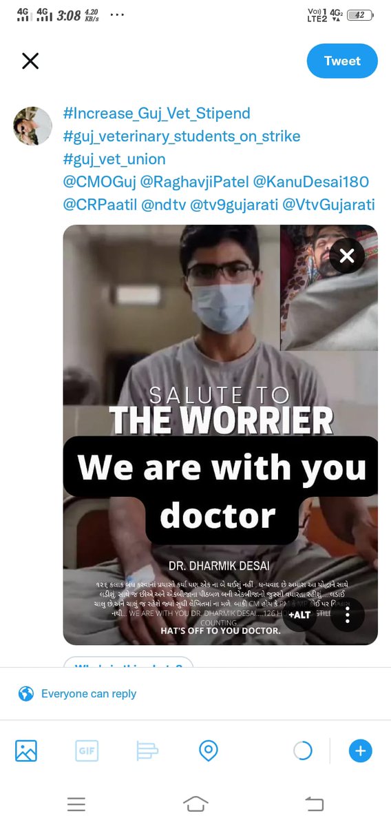 सत्ताधारी ग़र बात न मानें
तो तू बैठ हड़ताल कर
क्यूँ नहीं हुई सुनवाई
इसकी तू पड़ताल कर
आज नहीं तो कल निर्णय होगा
बुरा अपना मत हाल कर.
#Increase_Guj_Vet_Stipend 
<a href="/CMOGuj/">CMO Gujarat</a> <a href="/Bhupendrapbjp/">Bhupendra Patel</a> <a href="/RaghavjiPatel/">Raghavji Patel</a> <a href="/KanuDesai180/">Kanu Desai</a> <a href="/sanghaviharsh/">Harsh Sanghavi</a> <a href="/CRPaatil/">C R Paatil</a> <a href="/ZeeNews/">Zee News</a> <a href="/abpasmitatv/">ABP Asmita</a> <a href="/tv9gujarati/">Tv9 Gujarati</a>