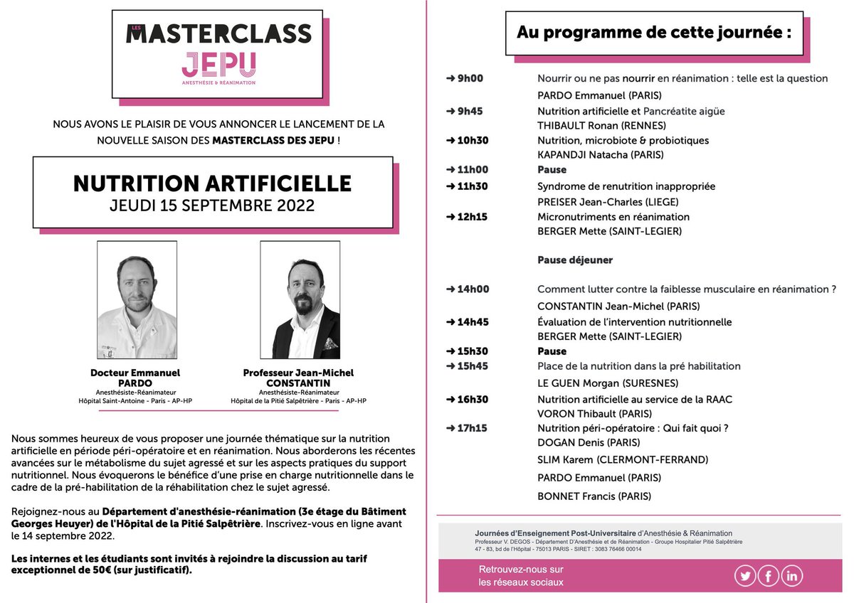 Les MASTERCLASS des J.E.P.U. tweet media
