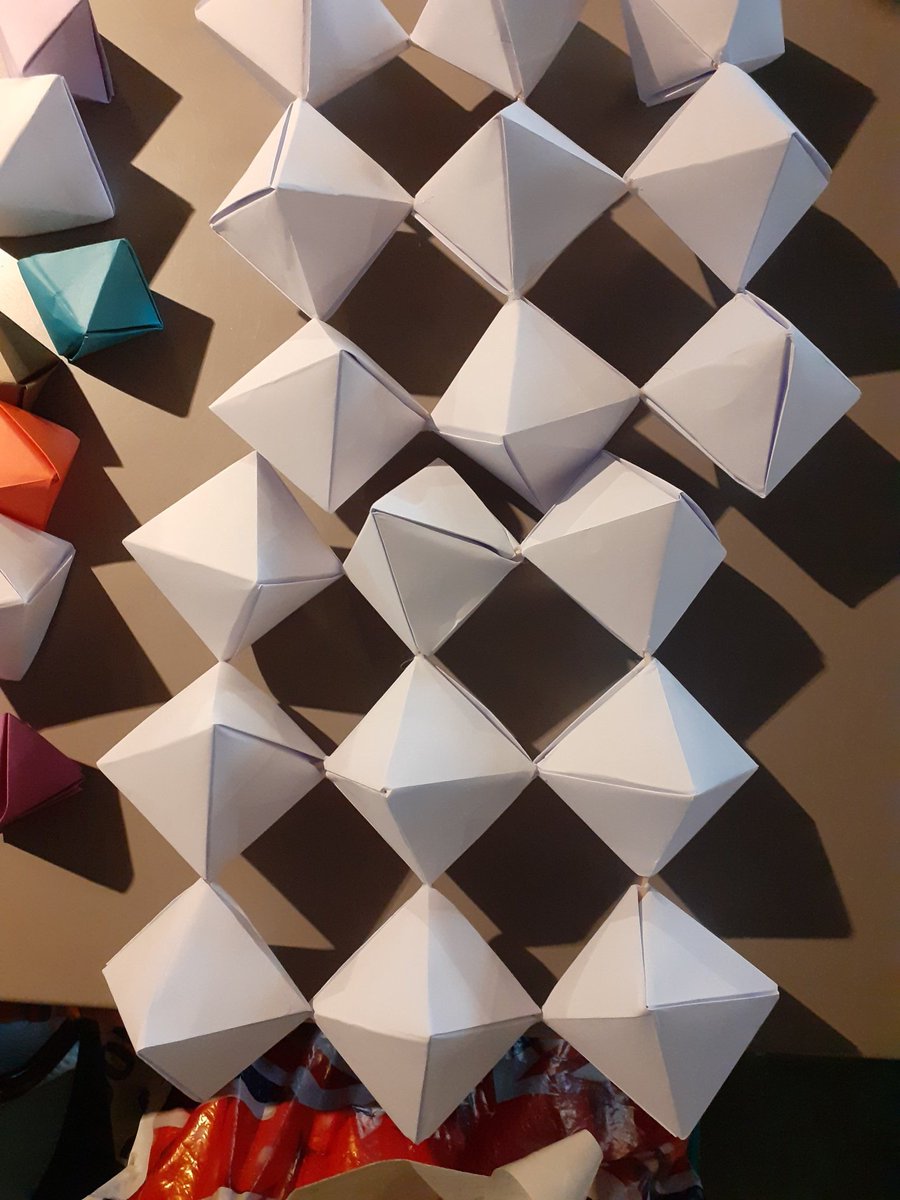 <a href="/ZoeHepzibah/">Zoë Wright</a> @thinktankmuseum <a href="/EHDriscoll/">Dr Lizzie Driscoll</a> <a href="/t_seymour5/">Tabitha Seymour</a> <a href="/GSNandera/">Gagan</a> <a href="/jadedoodyy/">Jade</a> Help us make a bigger crystal structure by making an origami octahedron