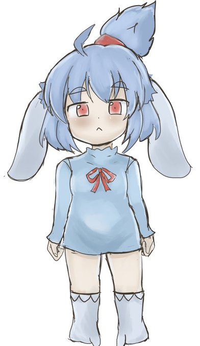 うさぎさんところのいもうとうさぎをぺたり 