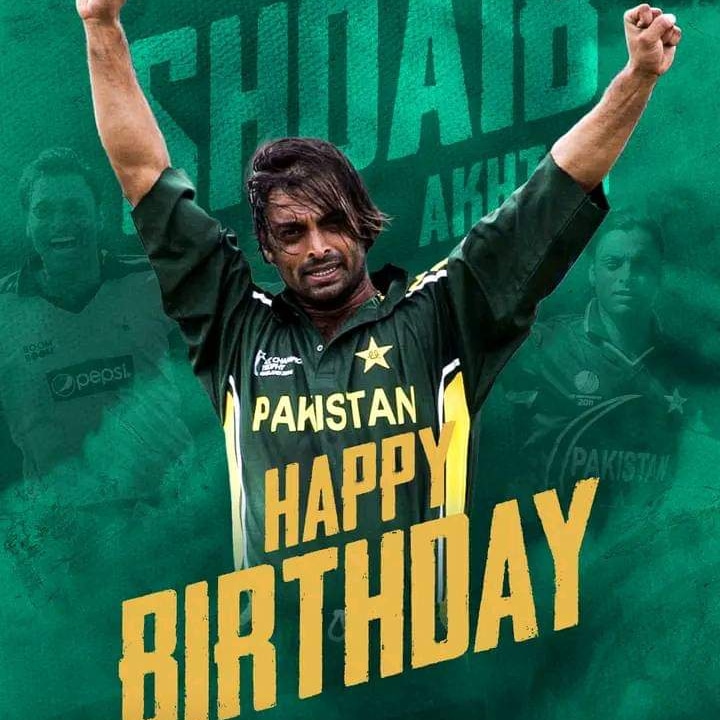 On this day in 1974 
Shoaib Akhtar the fastest bowler ever 
Was Born in Rawalpindi
Happy birthday Boos 