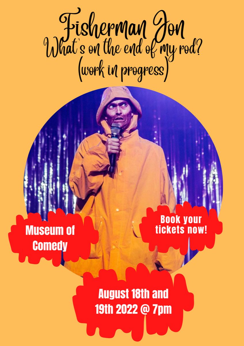 BCG Pro Talent Awards finalist @CoralBevan is bringing her brilliant Fisherman Jon character to @MuseumOfComedy this Thursday and Friday: bit.ly/3JXiHju