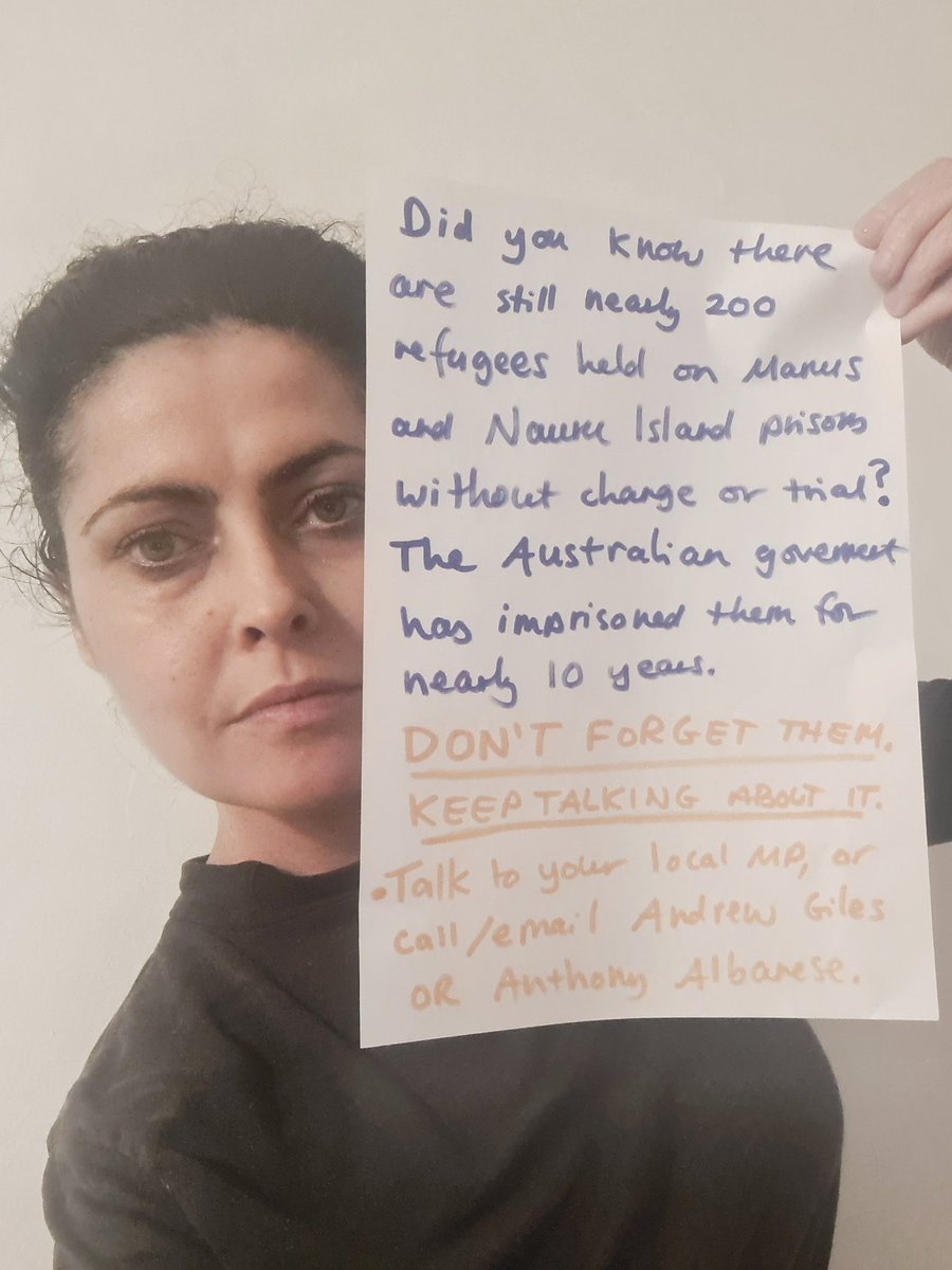 Keynawilkins's tweet photo. Not many people are talking about it, but there are still about 200 refugees who arrived by boat still imprisoned after 10 years without trial or charge. You can do better Australia. @AlboMP. https://t.co/W2DyLEI4A5