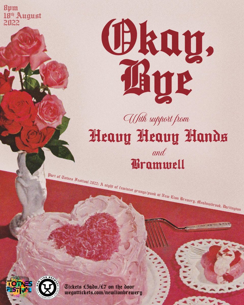 Can’t wait to play this show on Thursday as part of <a href="/totnesfest/">Totnes Festival</a> at <a href="/NewLionBrewery/">New Lion Brewery</a> 🥀🍰❤️‍🔥♥️ 

Poster <a href="/imgraceeliz/">Grace Elizabeth - Sketchnoter & Illustrator</a>