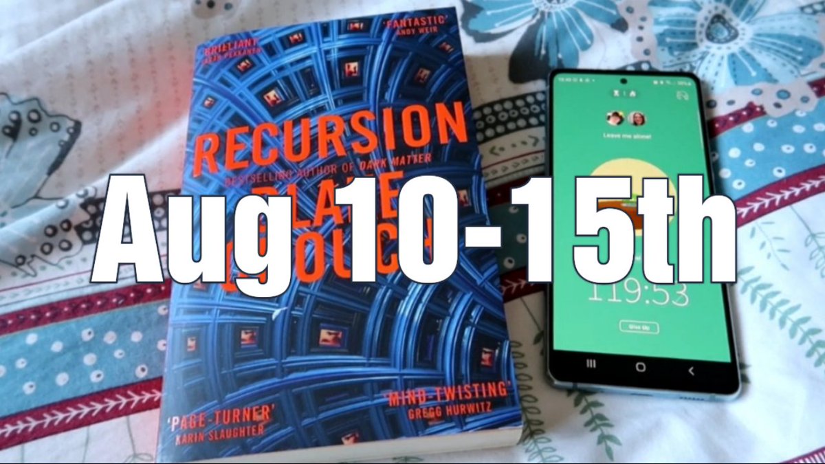 Author Spotlight/ Blake Crouch 
Aug 10-15th Vlog 
The one where I had to visit the hospital 😢
youtu.be/aANfg-MyRrw