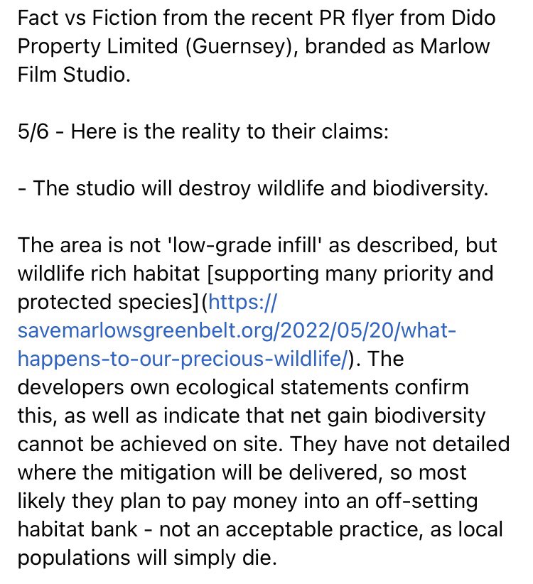 SaveMarlowsGB's tweet photo. Fact vs Fiction 5/6
The planning portal is still accepting responses, so please submit an objection if you havenโt already and encourage friends and family to do the same.
Guidance here - https://t.co/Mxhtspn9mH
#saveMarlowsGreenbelt https://t.co/33hJjiPKGq