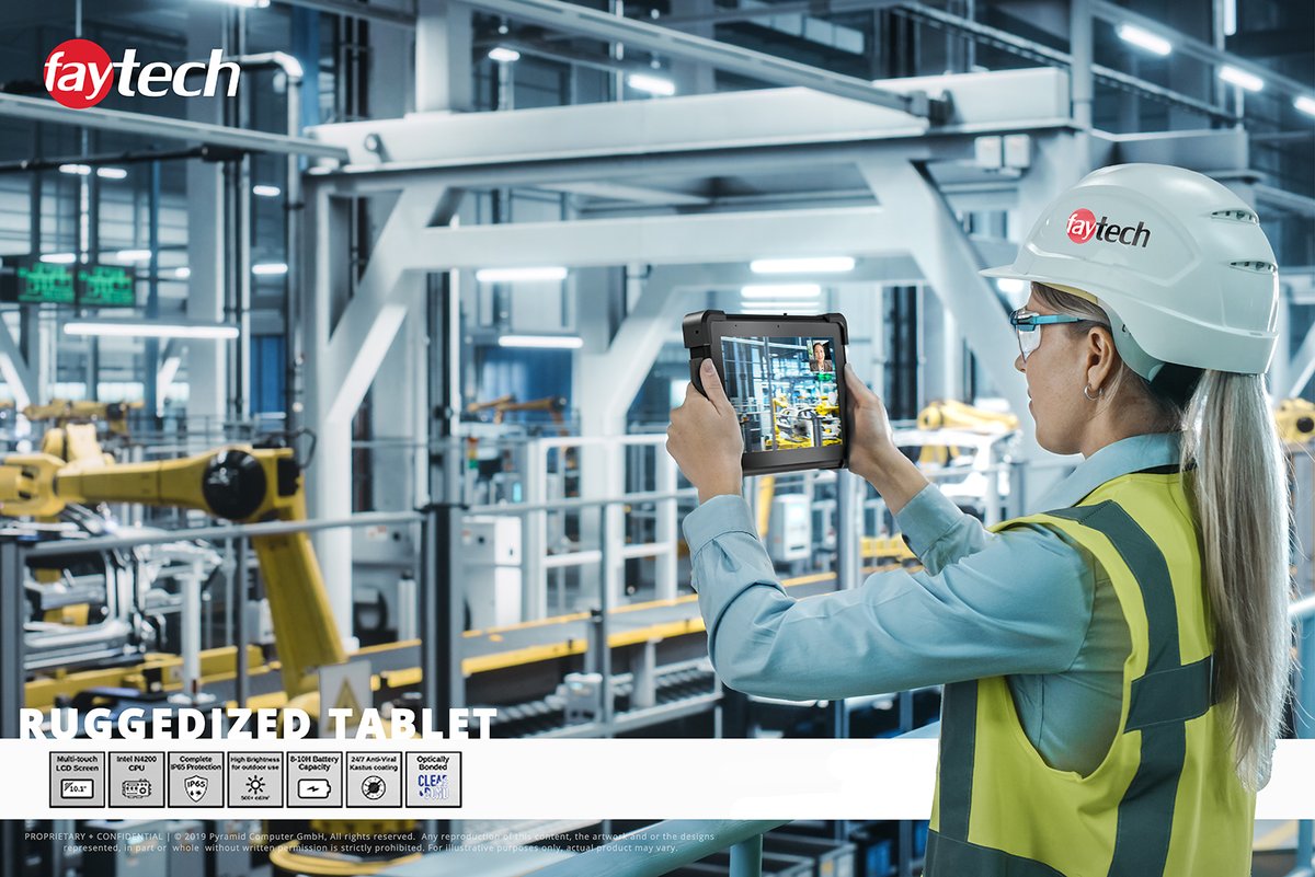 faytechShenzhen's tweet photo. #faytech's 10.1" Industrial #Ruggedized #Tablet is the perfect #accessory for #industrial applications. The tablet is #lightweight, #robust, #IP65 water- and dust-proof and has #WLAN, #Bluetooth, a barcode #scanner, and #cameras.
https://t.co/Osck9h3Ujj https://t.co/zkI6W2GYwD