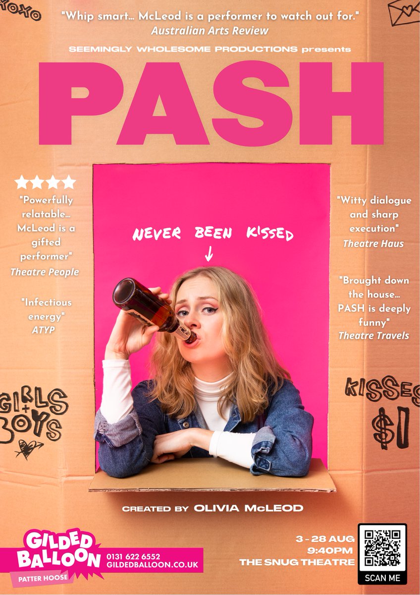 <a href="/RachaelKWelsh/">Rachael Welsh</a> <a href="/SugarThePlay/">Sugar</a> 
<a href="/kimkalish/">Kim Kalish</a> The Funny Thing About Death both phenomenal 
and Pash! On at 9:40pm at the Gilded Balloon Patter Hoose. 
tickets.edfringe.com/whats-on/pash