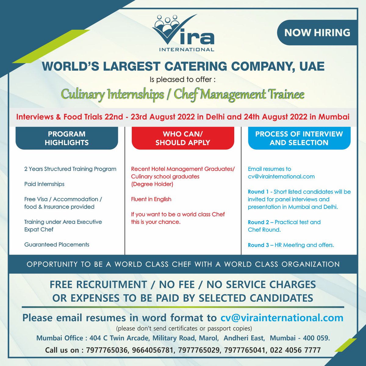 Vira_India's tweet photo. #HospitalityJobs #Jobs #Recruitment #Jobsearch #Jobopportunity #Jobhunters #Jobvacancy #Openings #Jobalert #FreeRecruitment #worldClassChefs #CulinaryCareers #Delhi #Mumbai https://t.co/0XLedgsu2T