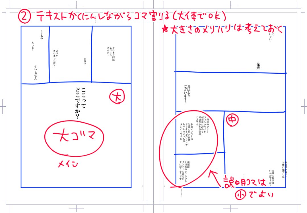 【かんたん講座】
テキスト配置からネームのやり方 