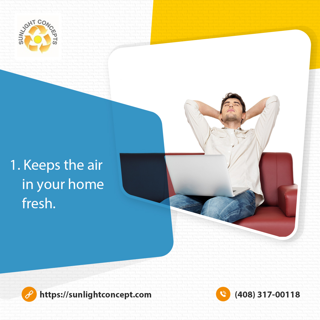 sunlightconcept's tweet photo. Why install a Solatube Whole House Fan?
✅ Keeps the air in your home fresh.
✅ Gets rid of indoor air contaminants
✅ In summer, cools down your home in minutes.
✅ Brings down your electricity bill.
✅ Helps make your home healthy for you and your family.
#FreshAirUpdates https://t.co/NTXLg7buYU