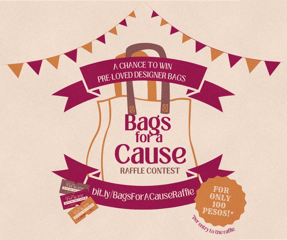 bagsforacause_'s tweet photo. GET THE CHANCE TO WIN PRE-LOVED DESIGNER BAGS AND HELP SOMEONE IN NEED ALL AT THE SAME TIME!

Buy your tickets before they run out! Tickets go on sale today until slots are filled so follow our page and stay tuned for updates. https://t.co/CvjG0L4u2x