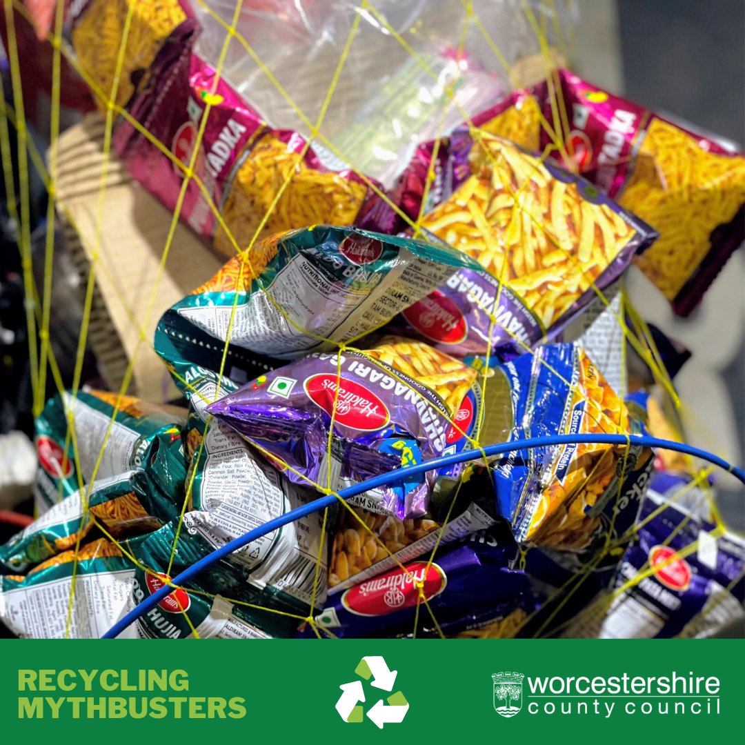 worcscc's tweet image. ♻️ Mythbuster #16

“Supermarkets are taking bread bags for recycling and Terracycle are taking crisp packets, so they can go in the green bin as they are recyclable?” - FALSE!

These items are sent back to the manufacturers who then turn them back into their original packaging.