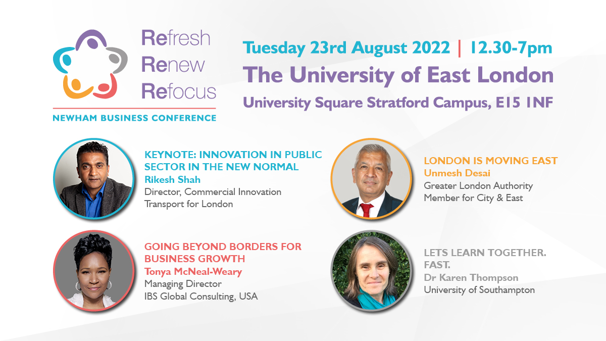 newhamchamber's tweet photo. Newham’s first ever business conference is offering an exciting line up of key note speakers, panel discussions, exhibitors and business networking!  

More information on the speakers/panels and how to book: 
https://t.co/LVcJksdDxQ 

#NewhamConference #Newham #Networking https://t.co/53EuP2O4cK