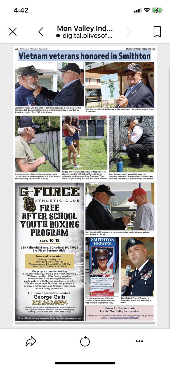 PaLegion790's tweet photo. A special thank you to @Your_MVI for the coverage of our @vietnamwar50th pinning ceremony on Saturday. A well-attended event with an outpouring of support for our #VietnamVeterans. 🇺🇸 https://t.co/IkKNzxcZgl