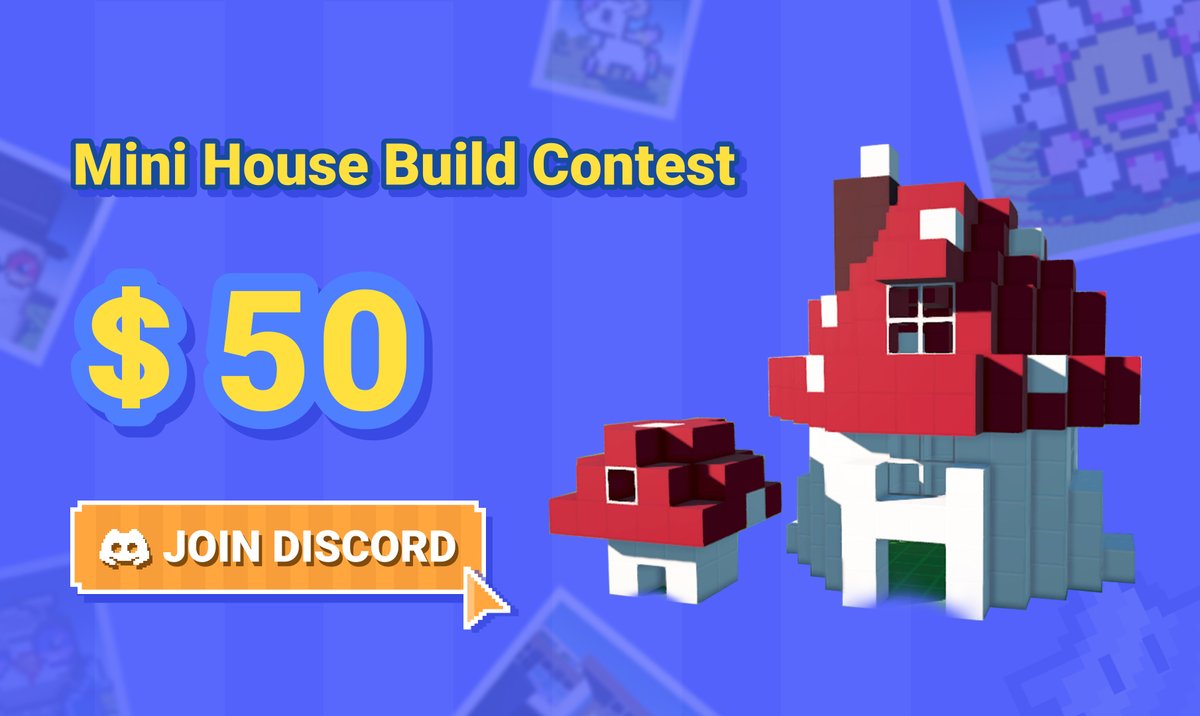 MeStar_Game's tweet photo. ✅MeStar Creativity Showdown!

🧿Anything can turn into a house with your magic hands! 

🔮Maybe...fruit house? Moon house? Mushroom house? You name it!

#voxelart #indiedev #cozygame https://t.co/DG3bsFGqkS