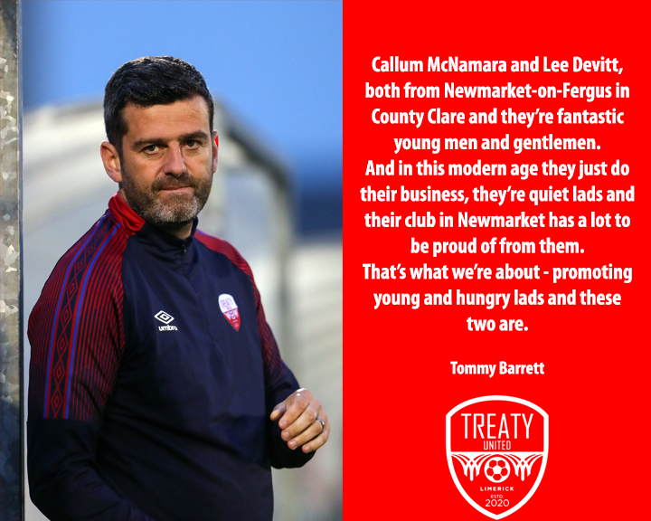 TreatyUnitedFC's tweet photo. 𝗛𝗶𝗴𝗵 𝗽𝗿𝗮𝗶𝘀𝗲 𝗳𝗼𝗿 𝗖𝗮𝗹𝗹𝘂𝗺 𝗠𝗰𝗡𝗮𝗺𝗮𝗿𝗮 𝗮𝗻𝗱 𝗟𝗲𝗲 𝗗𝗲𝘃𝗶𝘁𝘁 🙌

The pair put in a brilliant performance during Friday night's win!

More of the same this Friday in Athlone 👊 https://t.co/v5uUmPEfVX
