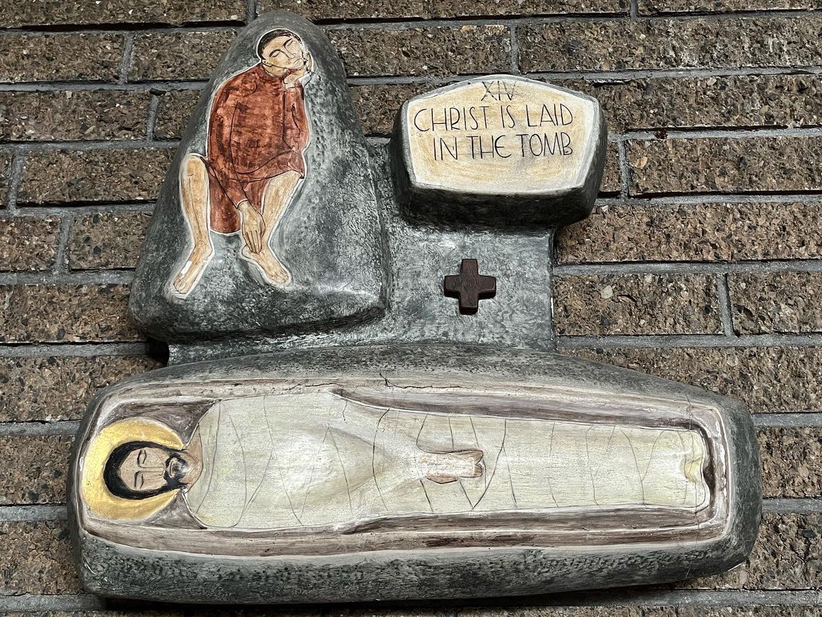 DunleavyBernard's tweet photo. The fourth stop on our tour of Liam McCormick’s #MagnificentSeven Donegal churches. St Peter’s at Milford - Patrick Pye windows, Imogen Stuart Stations of the Cross, Colin Middleton tapestry, the whole space flooded with light. #LiamMcCormick #RHA @RHAGallery @govisitdonegal https://t.co/fARsefVMM1