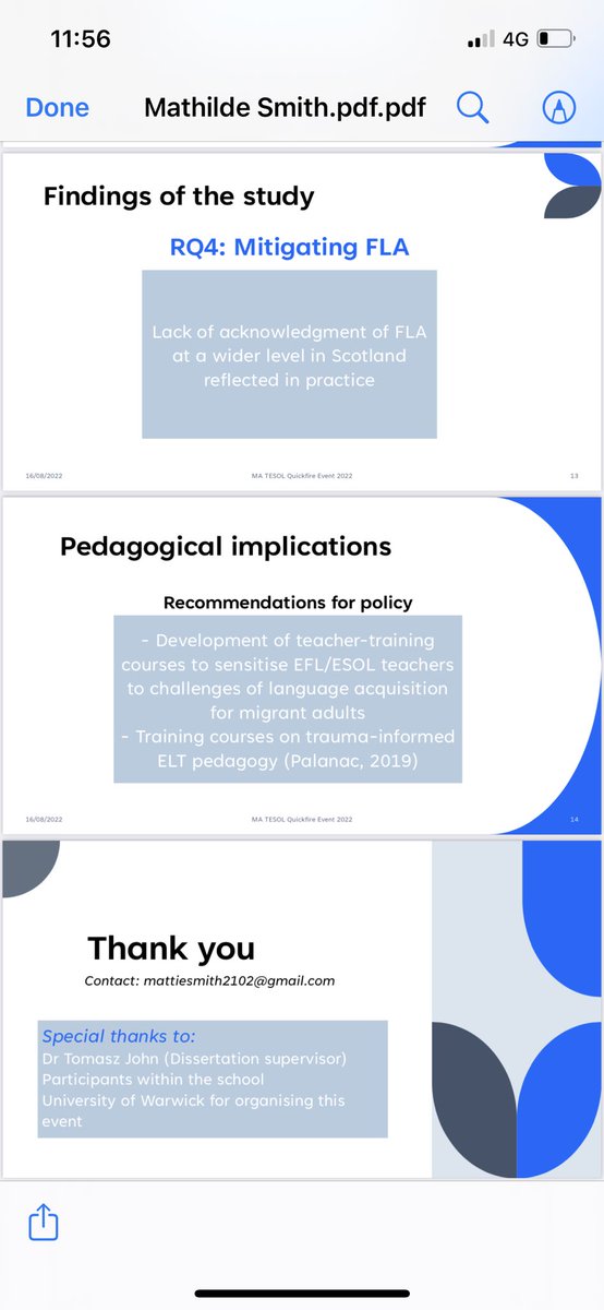 So proud of my <a href="/StrathEDU/">Strathclyde Institute of Education</a> #MScTESOLIC dissertation student, Mattie, whose research/dissertation was shortlised for <a href="/IATEFLResig/">IATEFL ReSIG</a> QUICKFIRE DISSERTATION EVENT <a href="/WarwickAppLing/">Warwick Applied Linguistics</a> <a href="/baleap/">BALEAP</a> <a href="/EapForSJ/">EAP for Social Justice 🧡</a> good luck to all shortlisted students!