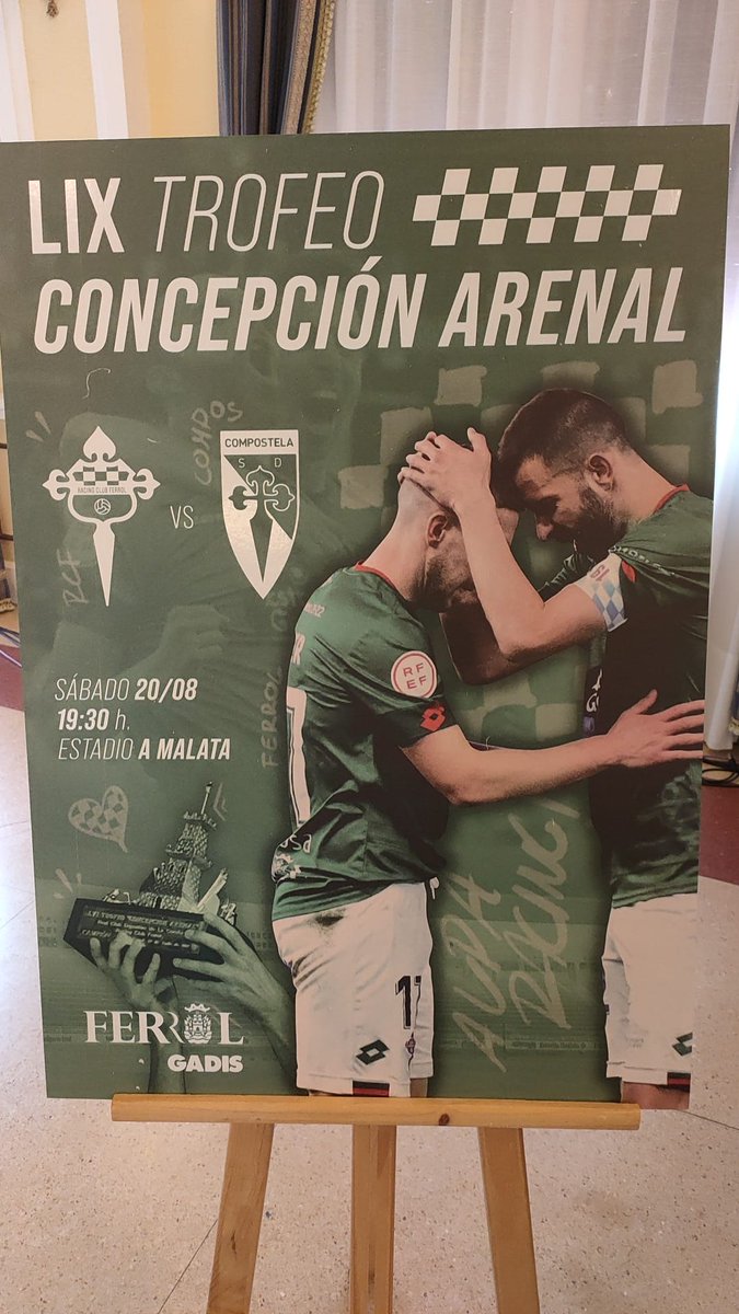 El <a href="/racingferrolsad/">Racing Club Ferrol</a> se medirá al <a href="/SD_Compostela/">S.D. Compostela</a> en una nueva edición del trofeo Concepción Arenal. Será el sábado en A Malata a las 19:30 horas. <a href="/ondadeporcoruna/">Onda Cero Coruña/Deportes/Alberto Gómez Barros</a> <a href="/BrujulaGalicia/">La Brújula de Galicia ONDA CERO</a>
