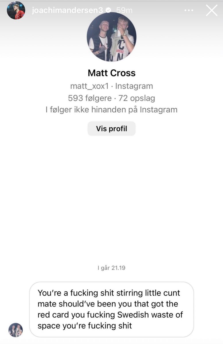 OptimisticIron's tweet photo. Just a sample of the Liverpool fans in Andersen’s DMs… about time @instagram took some responsibility https://t.co/Yz7GVGPRIN