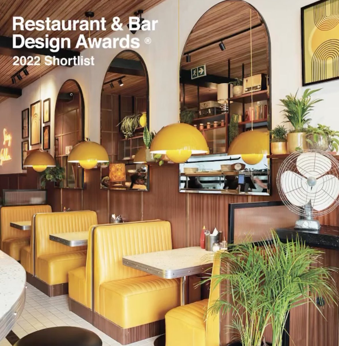 ktinteriors_'s tweet photo. NEWS: Our project Egghead Diner in Cape Town, South Africa has made the shortlist for the 2022 Restaurant & Bar Design Awards in the Small Space category!
#RBDA #RBDA2022 #ktinterior https://t.co/tKPJL4V4Nd