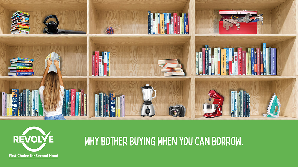 Revolve (@revolvereuse) on Twitter photo Why buy when you can borrow!!! Garden tools, kitchen gadgets and sports equipment often spend much of their time lying around gathering dust. Save money, save space and help the environment by borrowing instead of buying. Why buy when you can borrow!!! Garden tools, kitchen gadgets and sports equipment often spend much of their time lying around gathering dust. Save money, save space and help the environment by borrowing instead of buying.