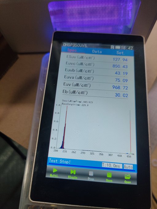 Human Experimentation! Latest test was 20 minutes with my 15w, 222nm UV filtered excimer lamp fixture