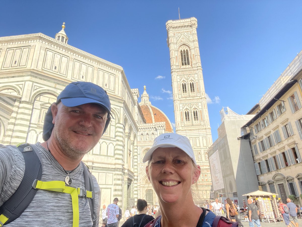 Gehaald….. na 7 dagen lopen door de Apennijnen over de Via Degli Dei van Porta Zaragoza in Bologna naar de Dom in Florence.