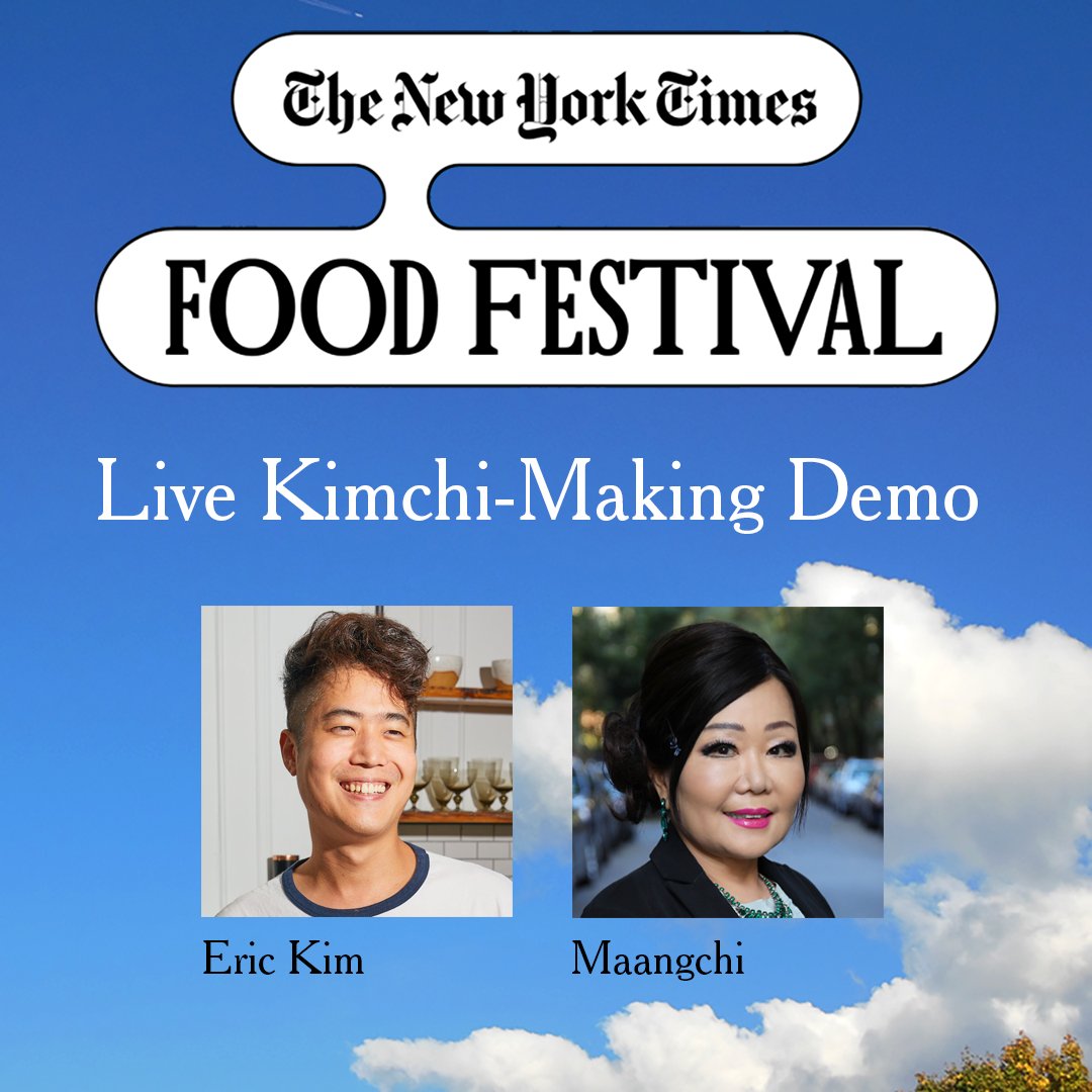 maangchi's tweet photo. The New York Times invited me to participate in their event on Oct 8! I will be making kimchi, talking about kimchi, and tasting kimchi with @ericjoonho. If you come, say hello to me!
https://t.co/QS5aZNmtmI https://t.co/lA2S8DKPsQ