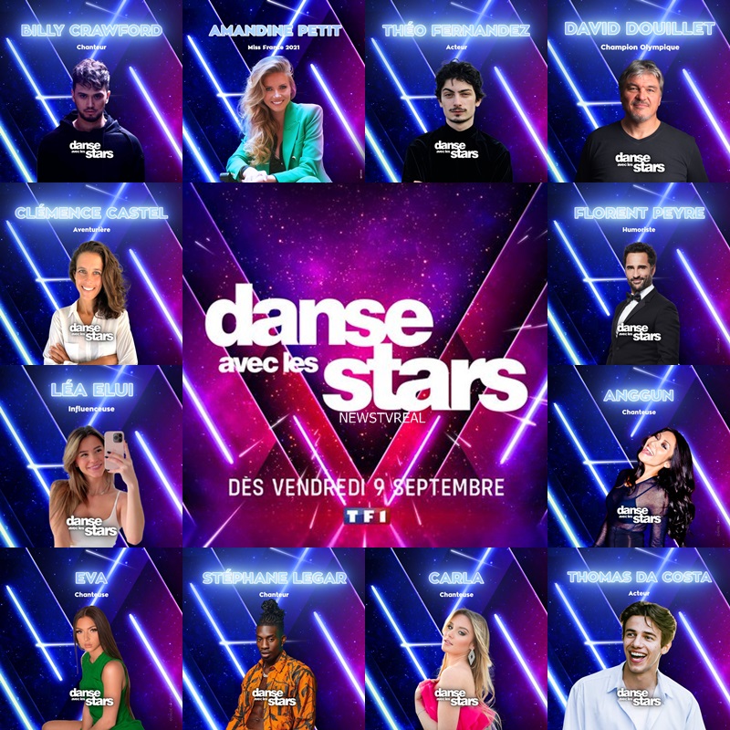 NewsTVReal's tweet photo. Les 12 personnalités qui vont fouler le parquet de Danse avec les stars. La nouvelle saison commence le 09 septembre. Que pensez-vous de ce casting ? #DALS https://t.co/X18ZGPoFND