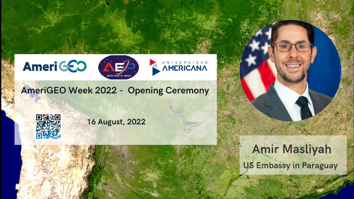 AmeriGEO's tweet photo. En representación de los co-presidentes de @AmeriGEO estuvieron dando las palabras de bienvenida el General José García de @A_Espacial_Peru 🇵🇪 y Amir Masliyah del @StateDept 🇺🇸

#MigrationinFocus #eo4impact #eochat https://t.co/zU0UotwPb0