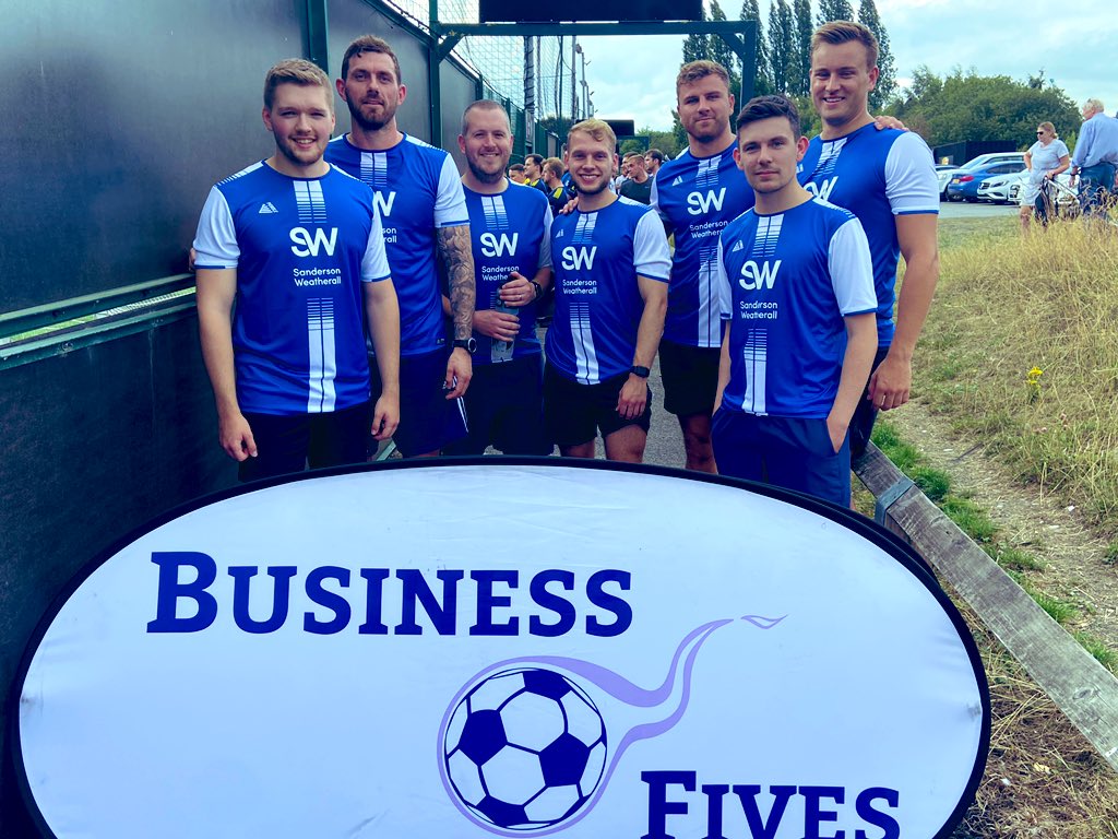 Welcome <a href="/S_Weatherall/">Sanderson Weatherall</a> to our #biz5s #Leeds event⚽️

Good luck to the team who are playing in support of <a href="/ProstateUK/">Prostate Cancer UK</a> and have raised £143👏🏻

#footballforgood #charity